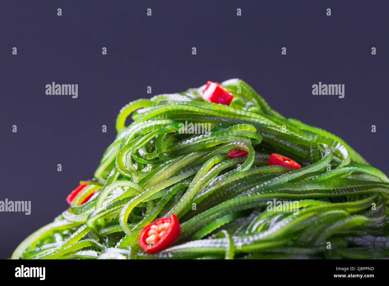 Asian Sea Food Green Kelp Silk compresso Foto Stock