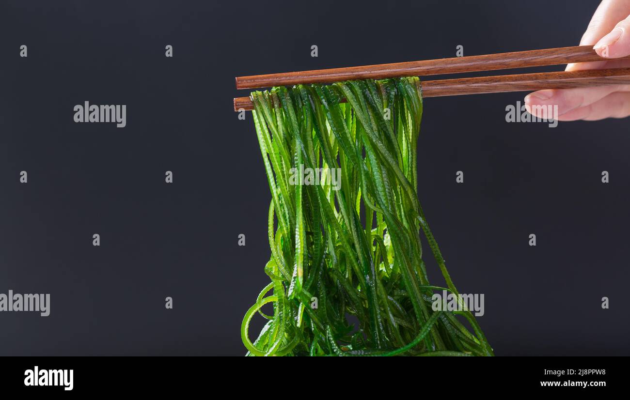 Asian Sea Food Green Kelp Silk compresso Foto Stock