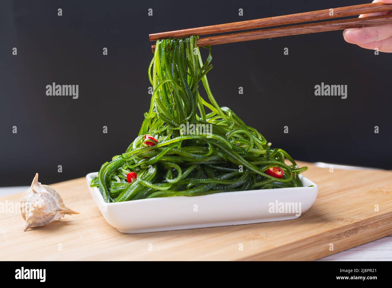 Asian Sea Food Green Kelp Silk compresso Foto Stock