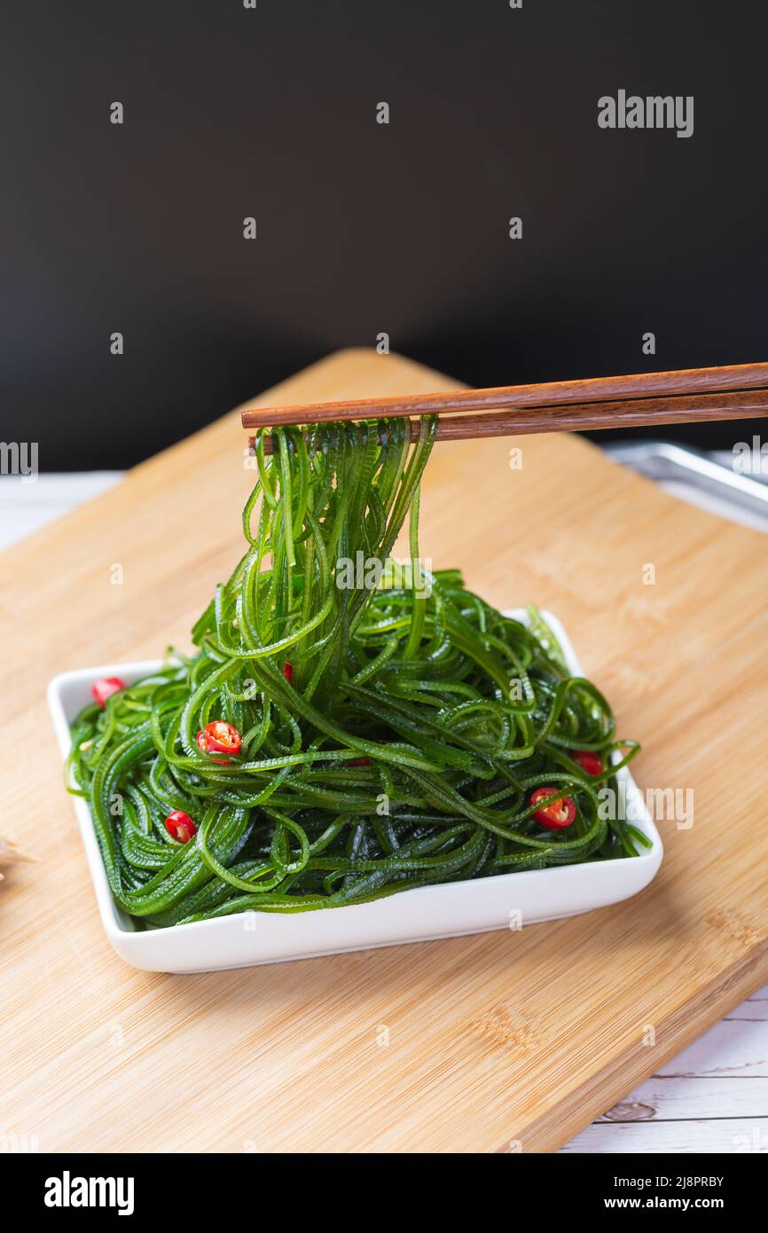 Asian Sea Food Green Kelp Silk compresso Foto Stock