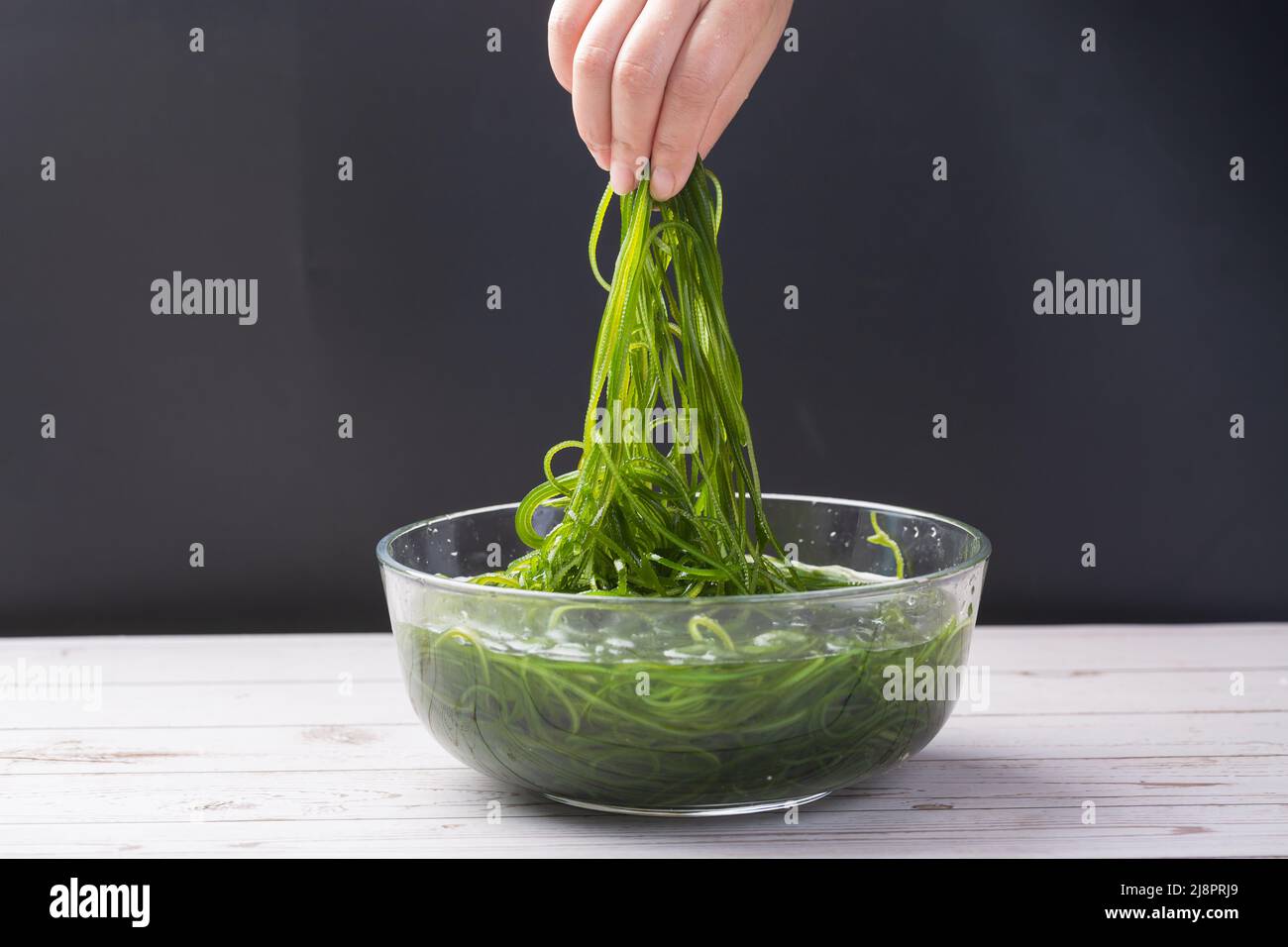 Asian Sea Food Green Kelp Silk compresso Foto Stock