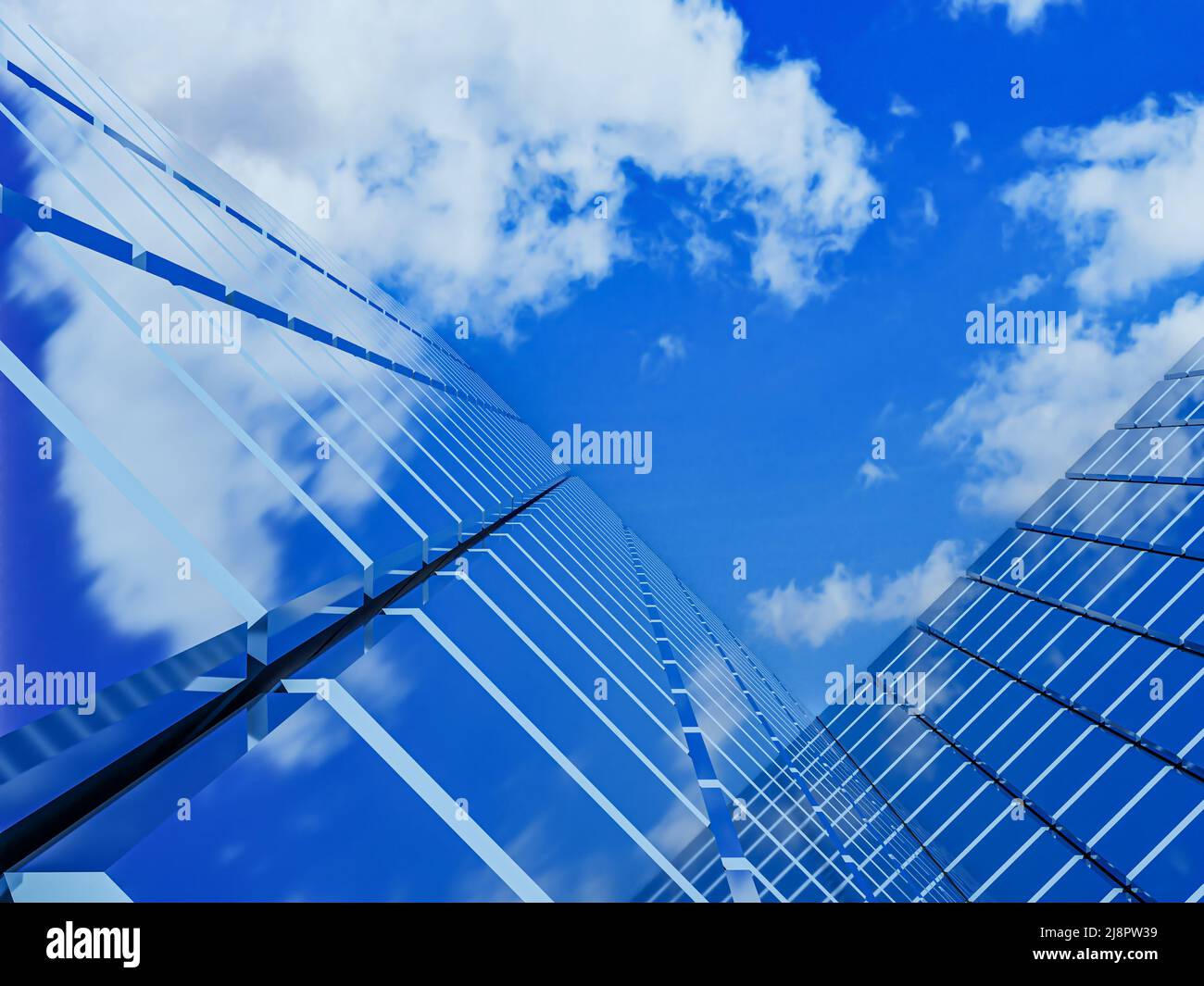 Moderno edificio immobiliare finanziario per imprese. rendering 3d Foto Stock