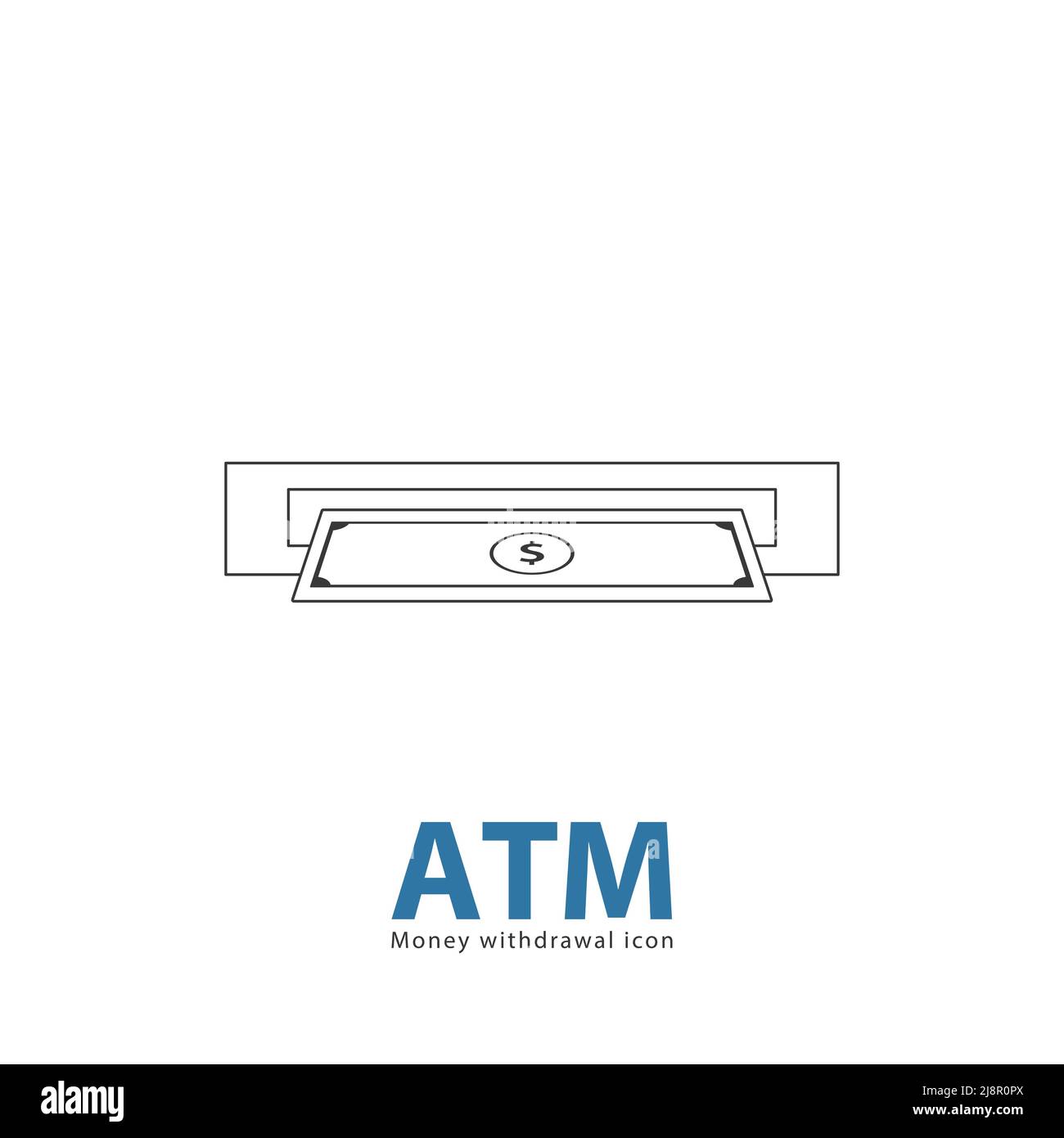 Icona prelievo contanti ATM Illustrazione Vettoriale