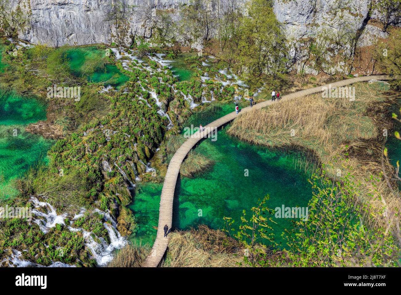 Il Parco Nazionale dei Laghi di Plitvice, Lika-Senj Affitto, Croazia, Europa Foto Stock