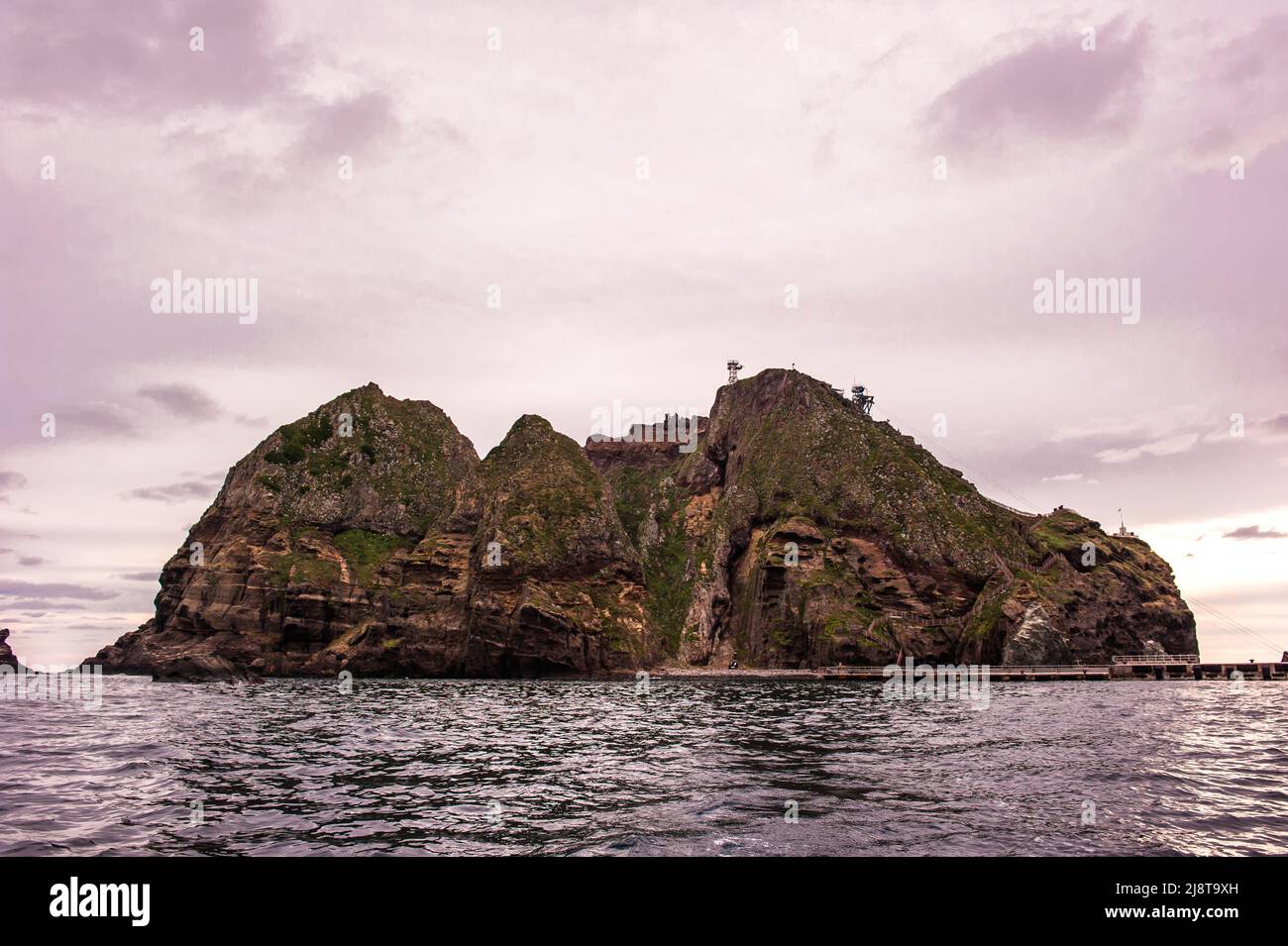 La bella isola 'Dokdo', Dokdo è il territorio di estremità orientale della 'Repubblica di Corea'. Foto Stock