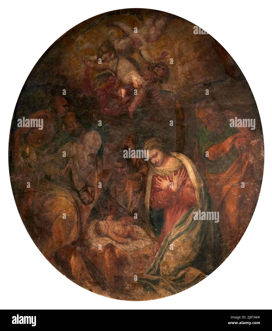 Natività - prezzo riportato su tela - Giovanni Stefano Doneda detto il Moncalvo - XVII secolo - Milano, Italia,chiesa di San Giorgio al Palazzo Foto Stock