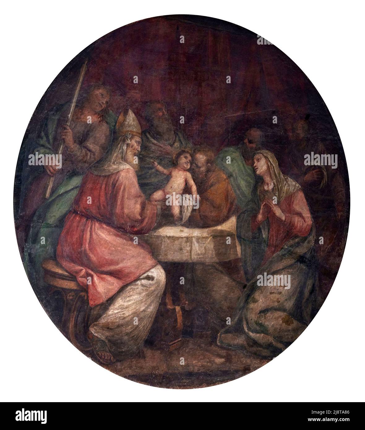 Circoncisione - prezzo riportato su tela - Giovanni Stefano Doneda detto il Moncalvo - XVII secolo - Milano, Italia,chiesa di San Giorgio al Palazzo Foto Stock