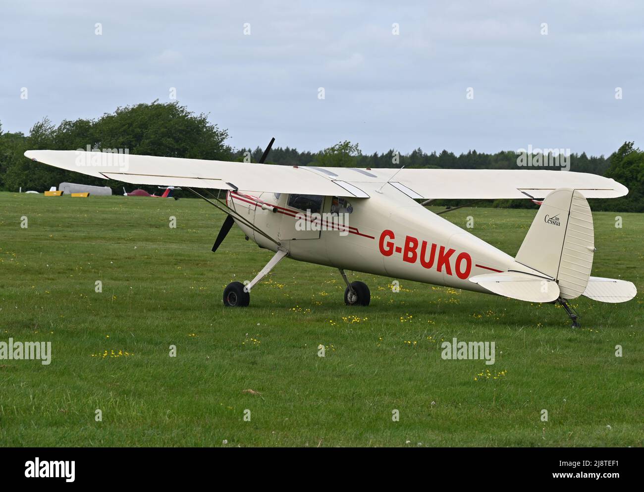 Cessna 120, Wycombe Air Park, Booker, Buckinghamshire Foto Stock