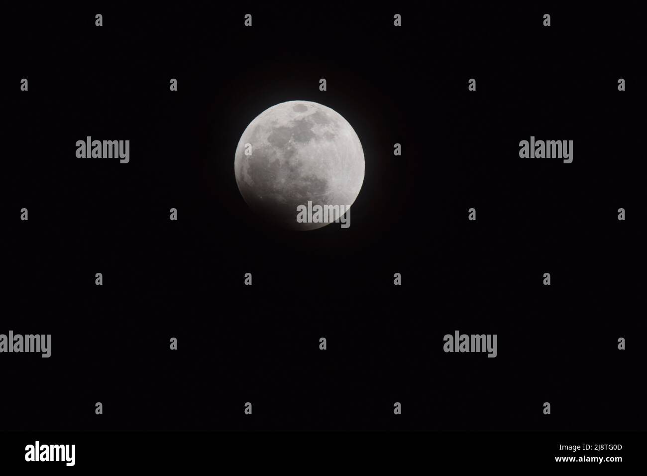 Il Super Flower Blood Moon del 15th e 16th maggio su San Pedro, Belize, America Centrale. Foto Stock