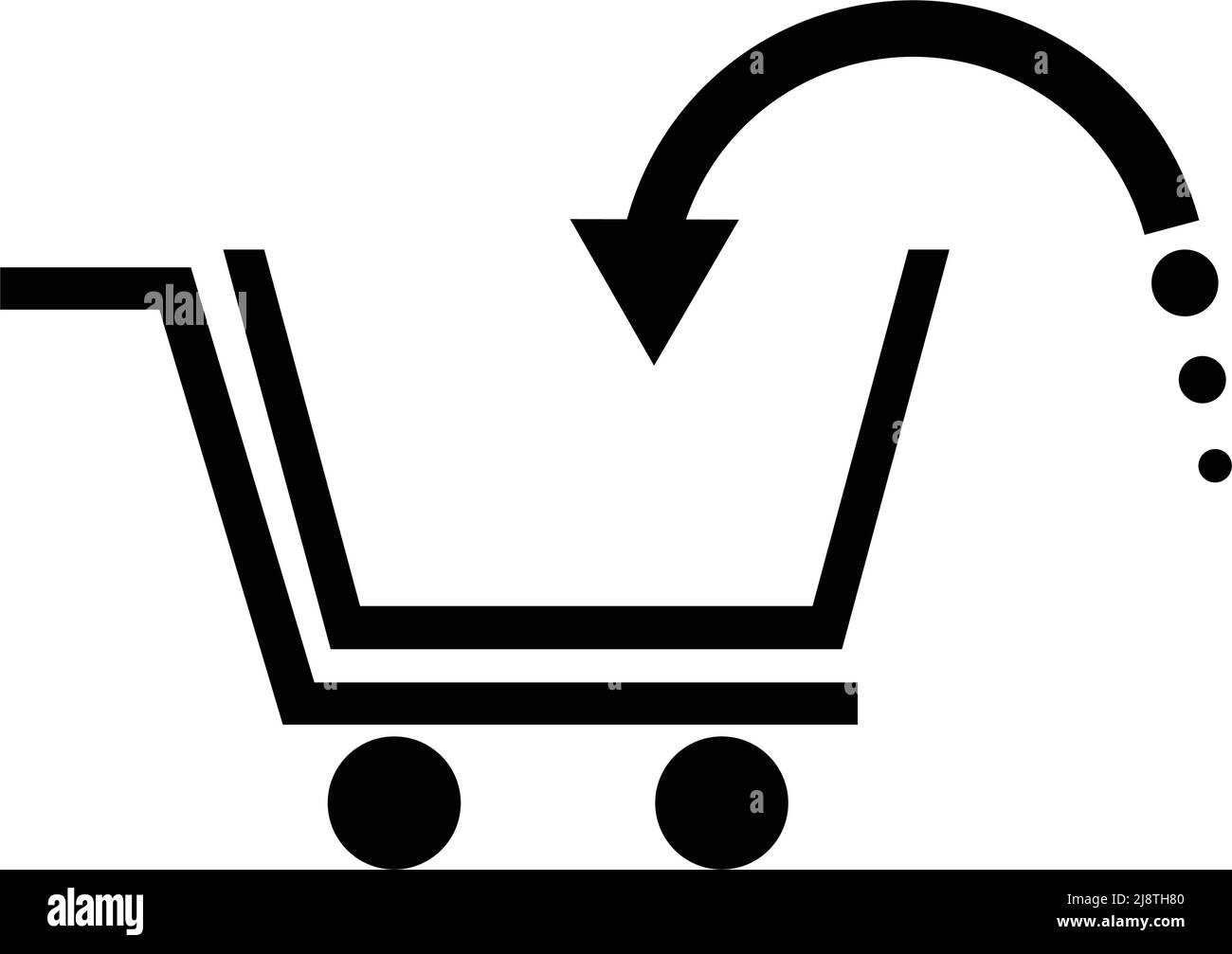 Frecce per aggiungere articoli al carrello. Vettore modificabile. Illustrazione Vettoriale