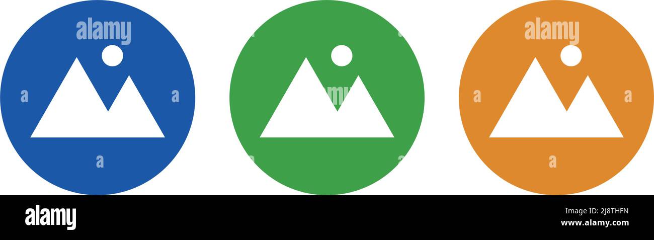 Set di icone foto. Immagine colorata. Vettore modificabile. Illustrazione Vettoriale