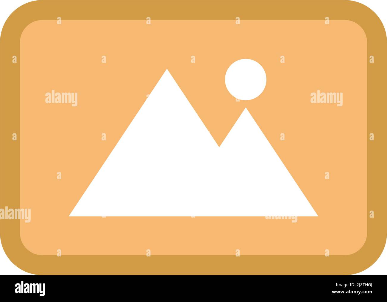 Icona con foto arancione. Vettori di disegno di fotoricettore. Vettore modificabile. Illustrazione Vettoriale