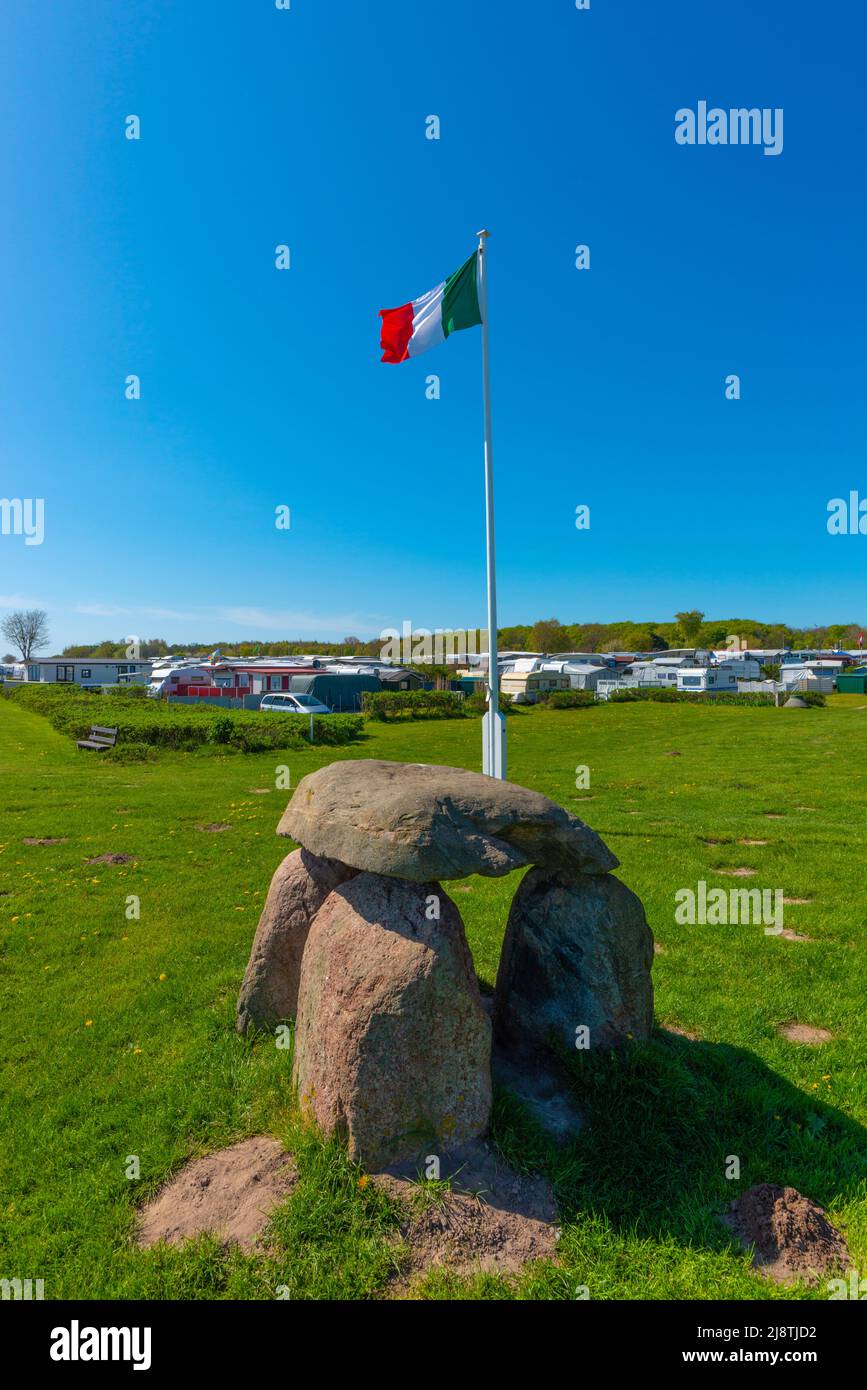 Campeggio 'Koralle' in umido-Fischleger comunità, Mar Baltico, paesaggio Schwansen, Stato federale Schleswig-Holstein, Nprthern Germania, Europa Foto Stock