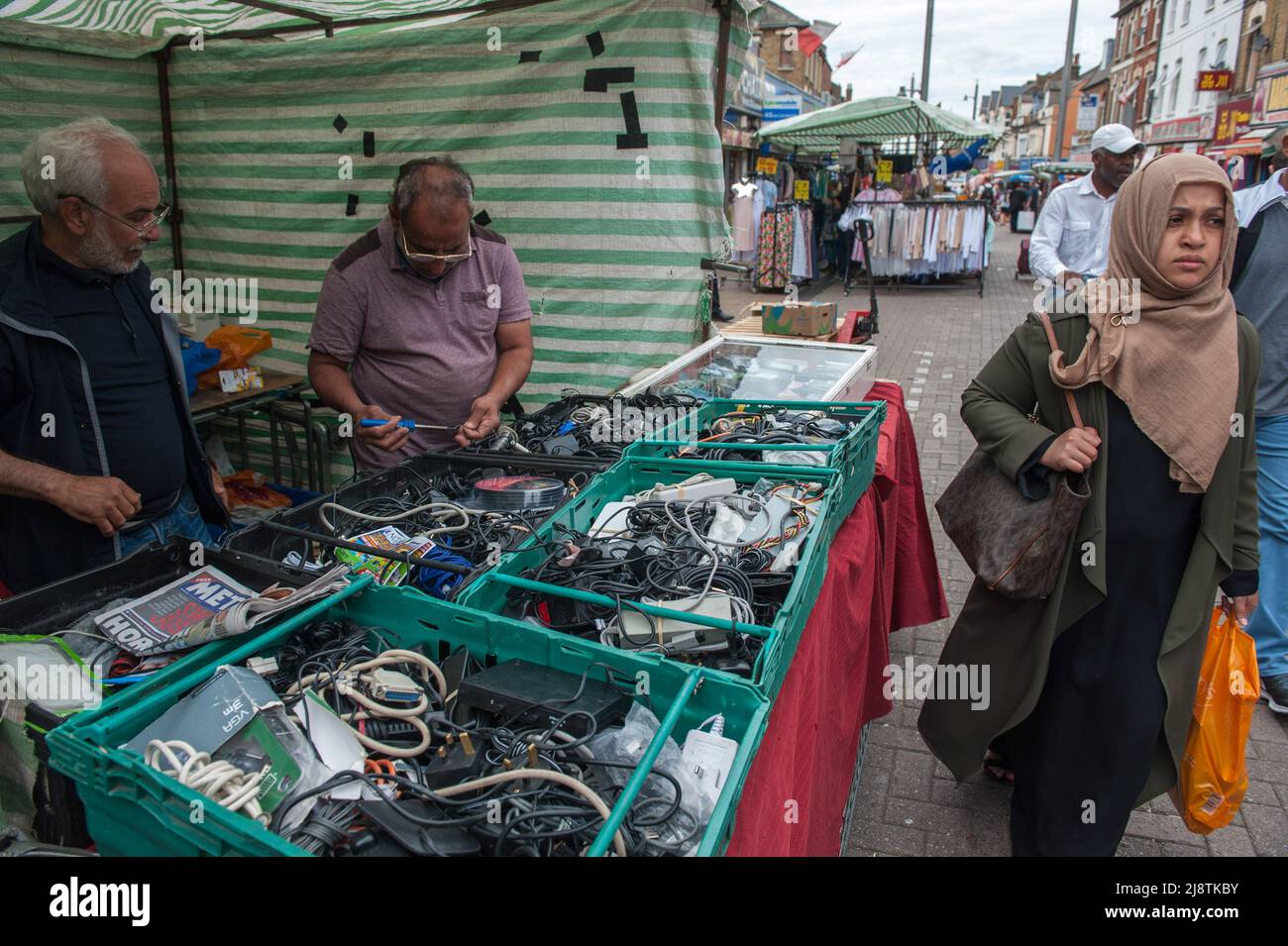 Londra, 16/08/2017: Mercato di Walthamstow © Andrea Sabbadini Foto Stock