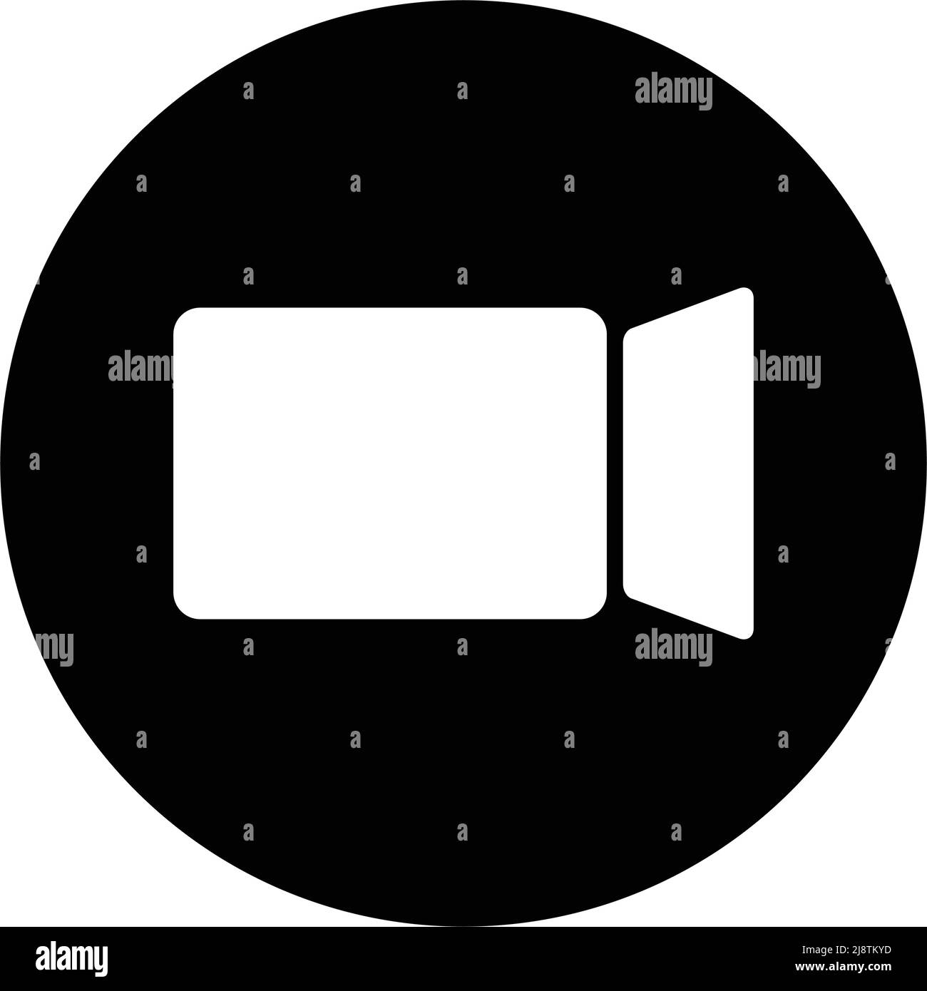 Videocamera, icona della videocamera. Vettore modificabile. Illustrazione Vettoriale