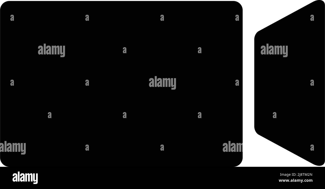 Icona videocamera. Icona della telecamera del cinema. Icone della videocamera e della videocamera. Vettore modificabile. Illustrazione Vettoriale