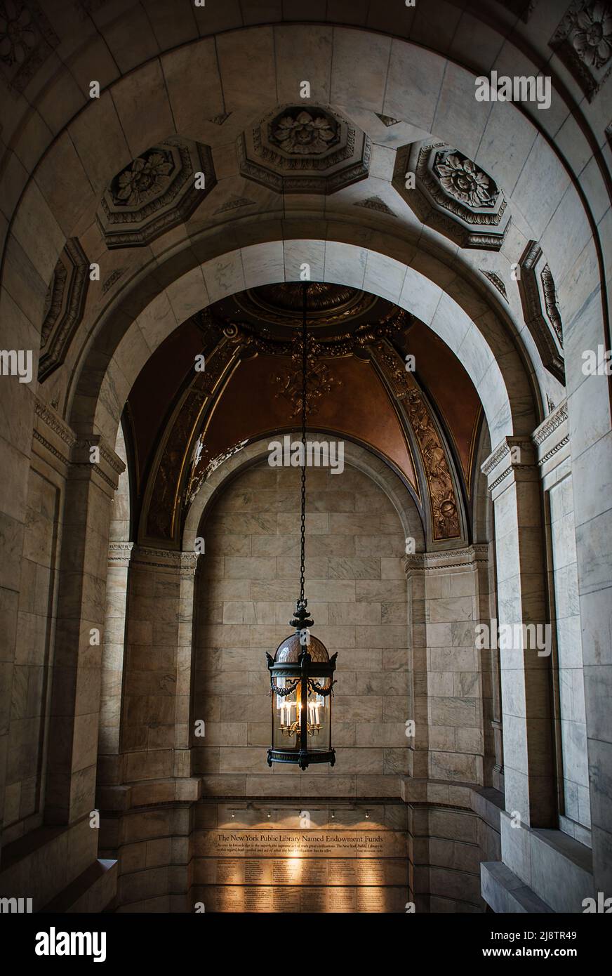 Interno della Biblioteca pubblica di New York Foto Stock