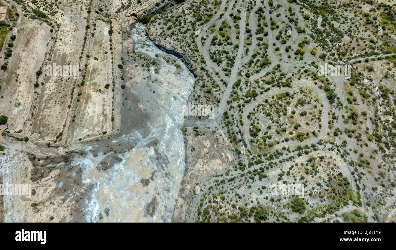 forme e modelli del deserto dalle taverne viste dall'aria Foto Stock