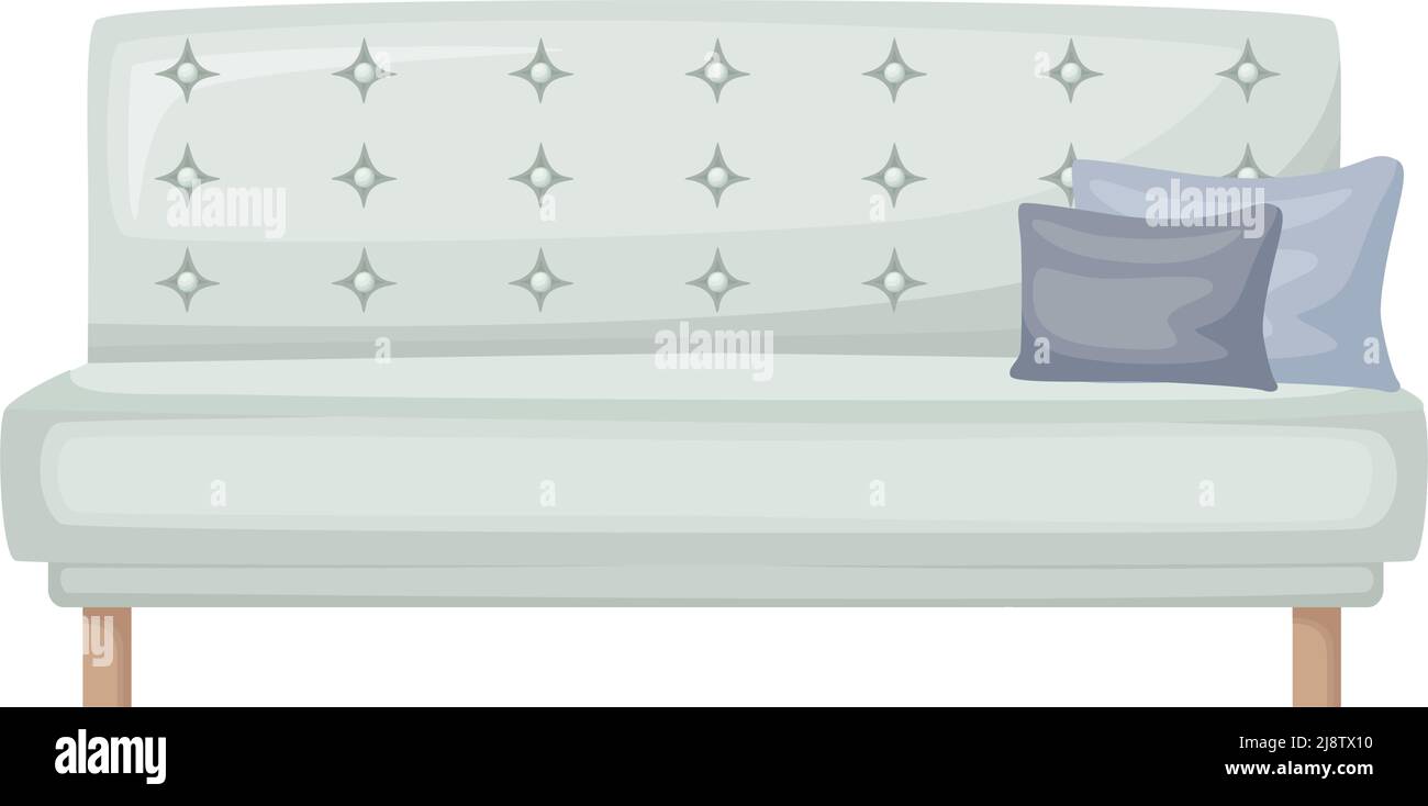Divano. Comodo divano per interni, illustrazione vettoriale Illustrazione Vettoriale