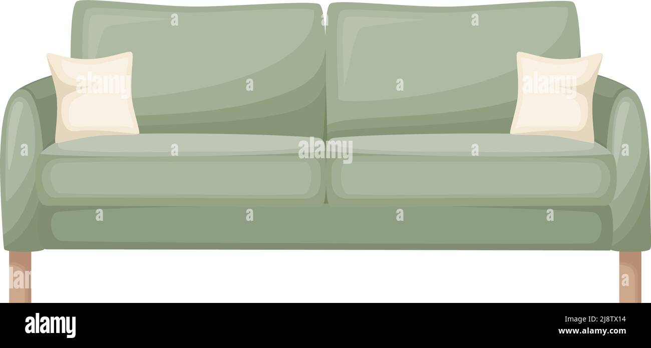 Divano. Comodo divano per interni, illustrazione vettoriale Illustrazione Vettoriale