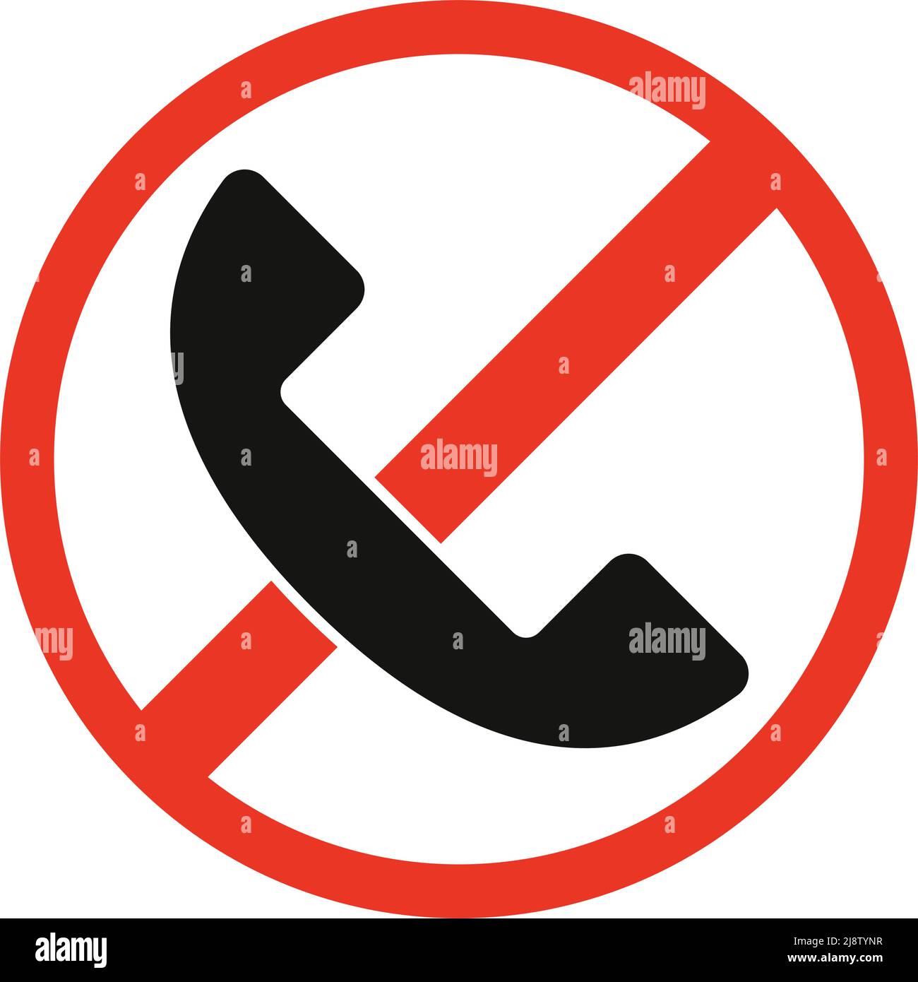 Vettori di segnale di telefono e stop. Vettore modificabile. Illustrazione Vettoriale
