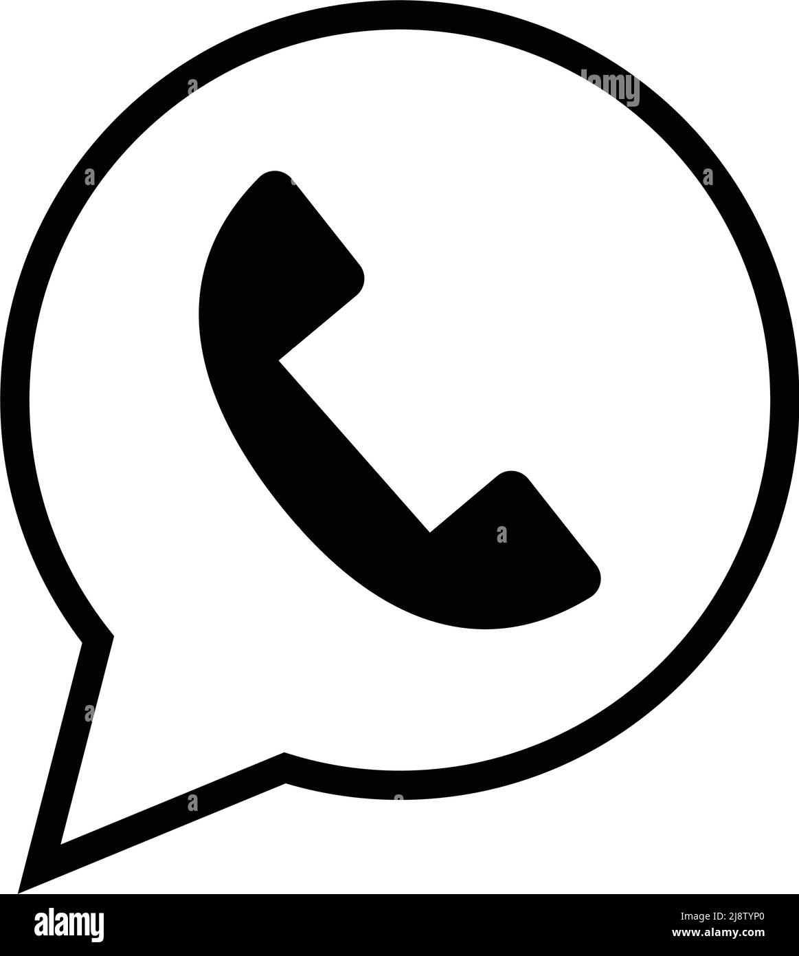 Icone del telefono e del fumetto vocale. Vettore modificabile. Illustrazione Vettoriale