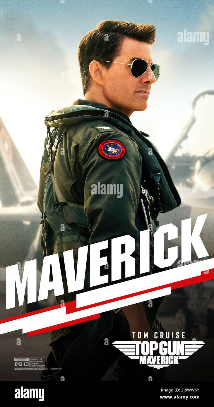TOP GUN: MAVERICK, (alias TOP GUN 2), US Character Poster, Tom Cruise,  2022. © Paramount Pictures / Courtesy Everett Collection Foto stock - Alamy
