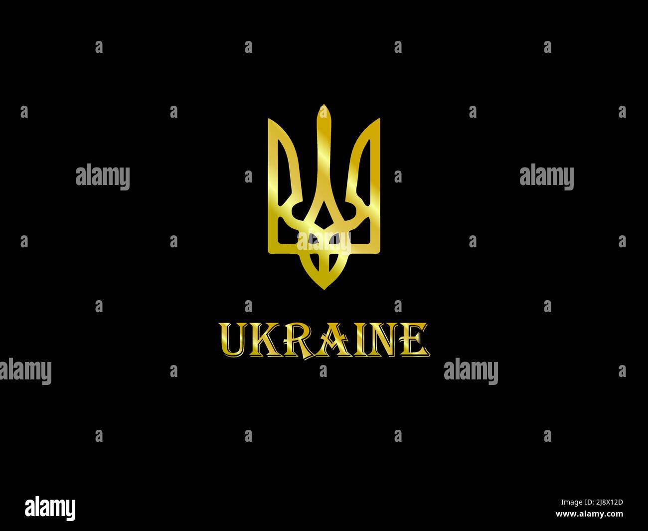 Bandiera Ucraina Verticale E Stemma Araldico Ucraino. Bandiera Gialla Blu Dell Con Tridente Illustrazione Vettoriale 244330009 - Foto 9