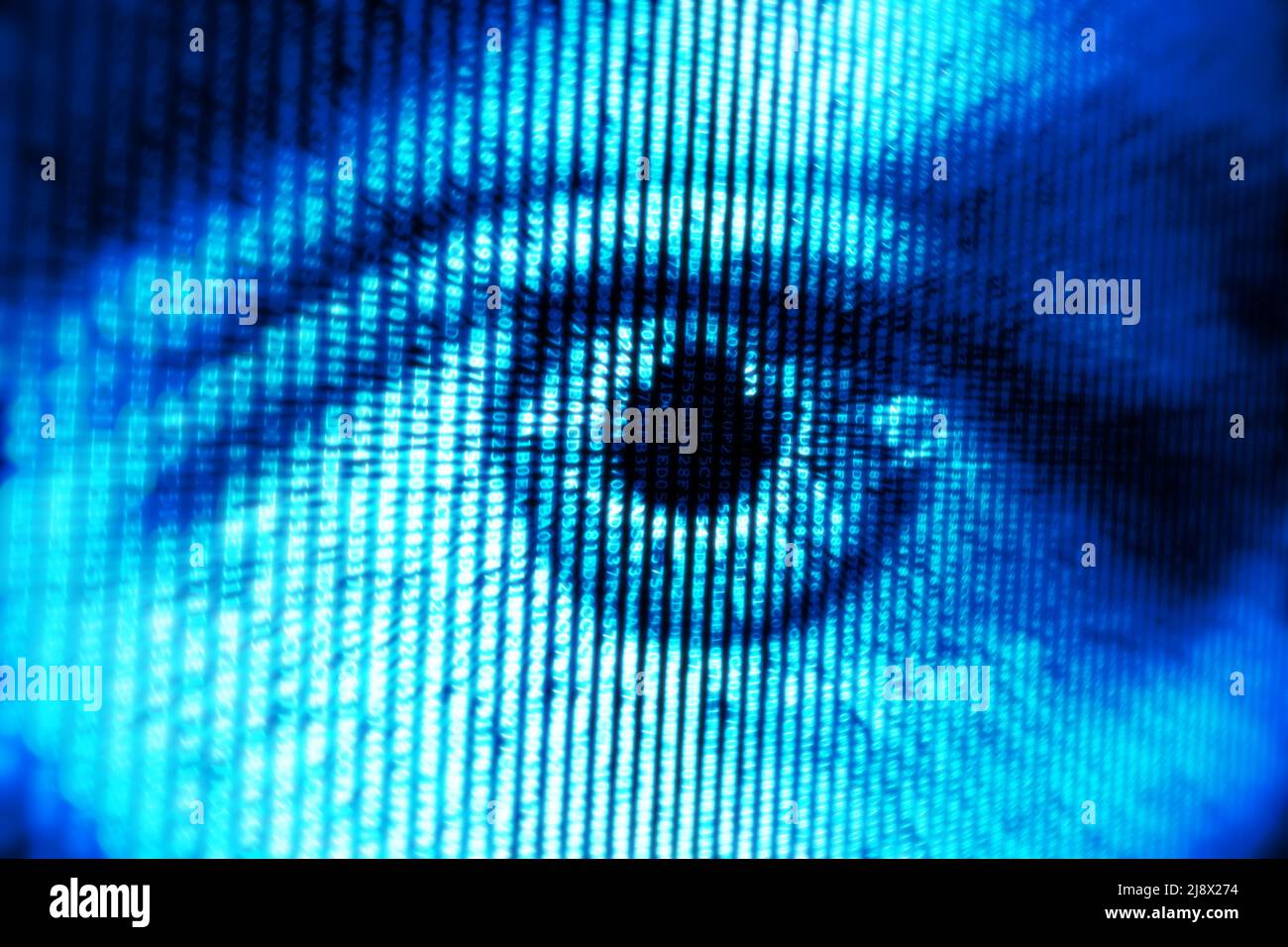 Concetto di sorveglianza digitale Foto Stock