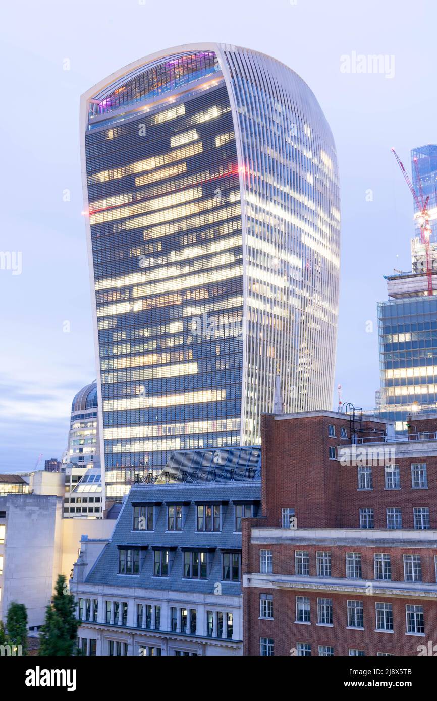 Walkie talkie edificio nella città di Londra, centro finanziario, Inghilterra Regno Unito Foto Stock