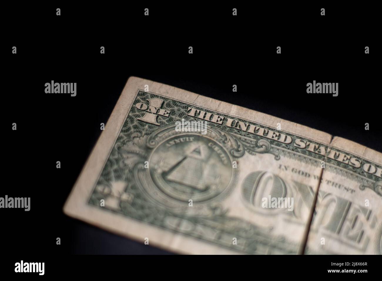 Lato posteriore di 1 dollari Foto Stock