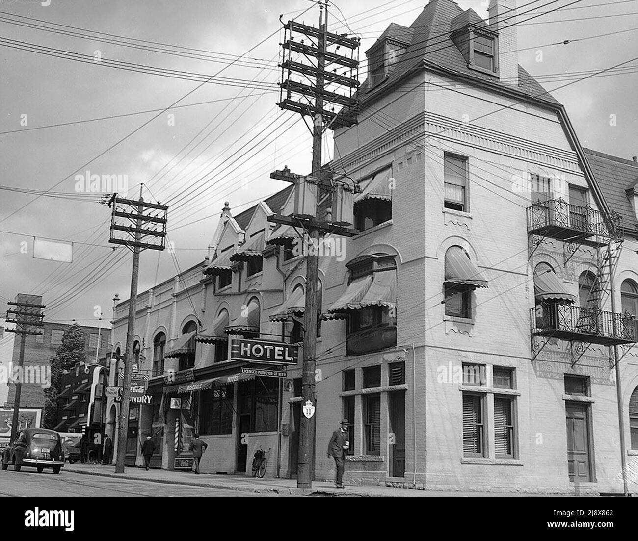 Il Rosedale Hotel a Toronto, Ontario, Canada, situato a Shaftesbury e Yonge Street ca. 1945 Foto Stock