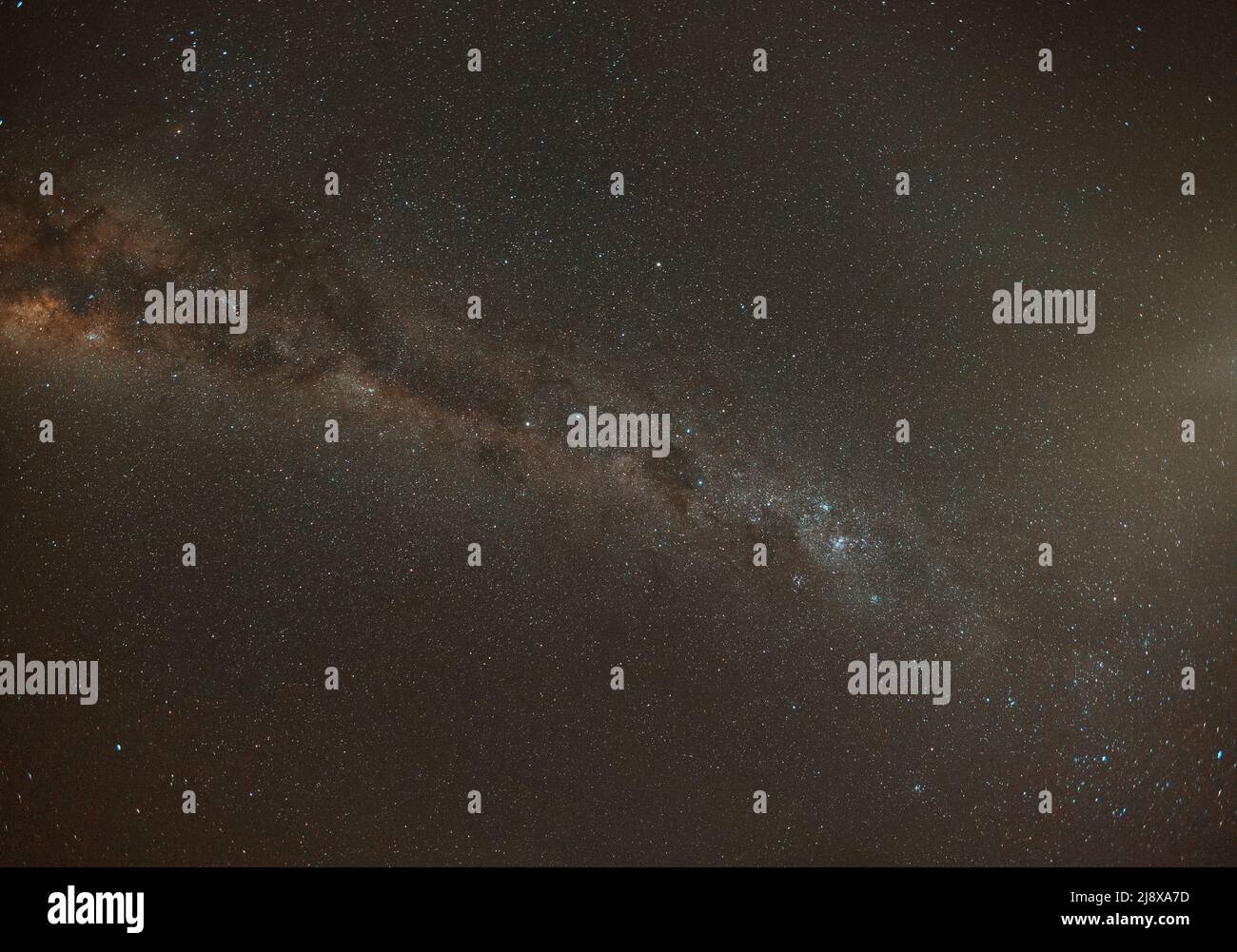 Paesaggio notturno della Via Lattea in Australia. Foto Stock