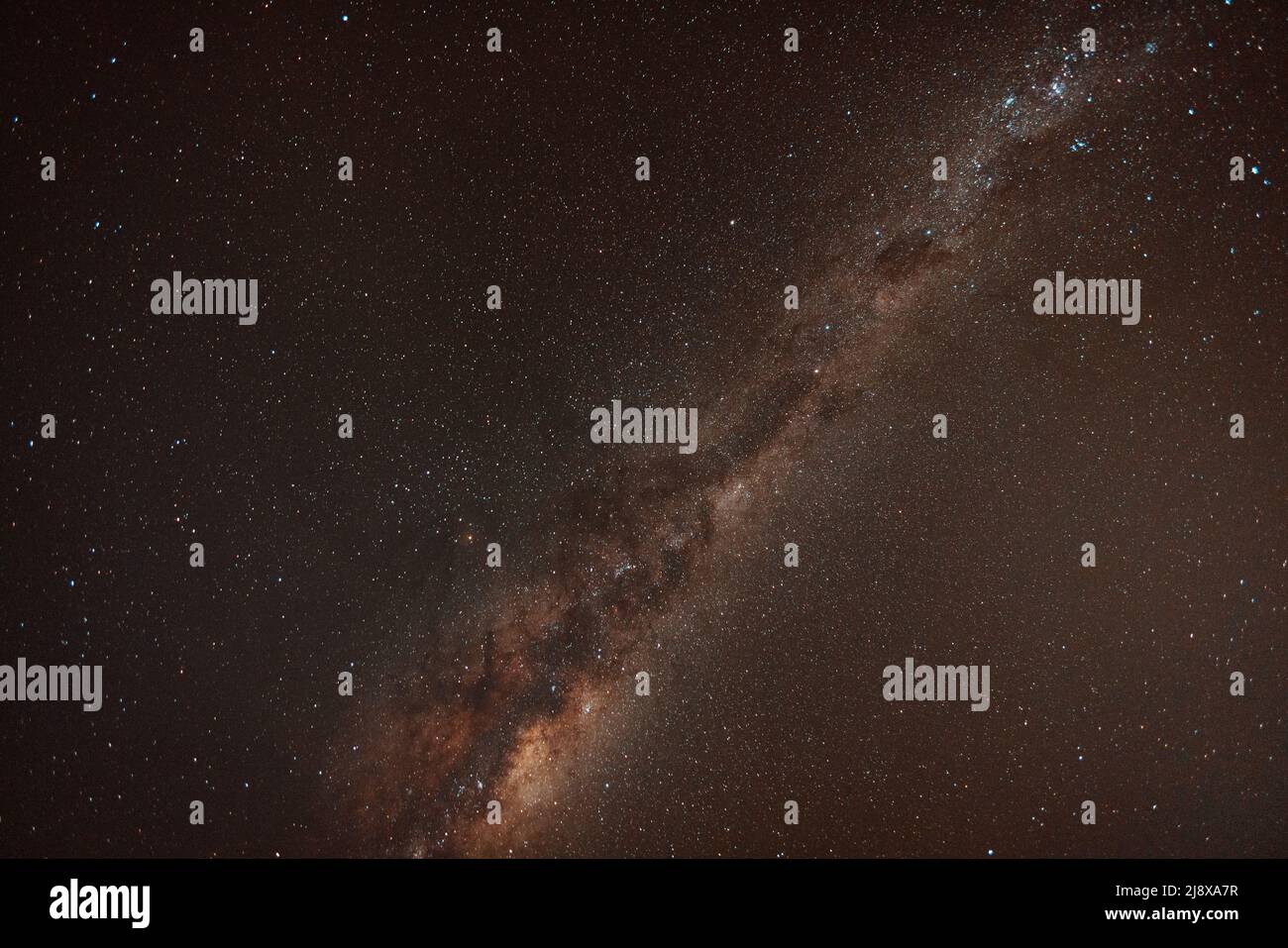 Paesaggio notturno della Via Lattea in Australia. Foto Stock