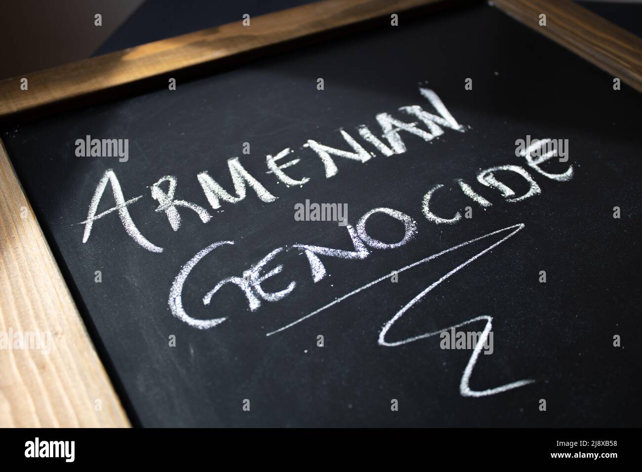 Genocidio armeno in lavagna Foto Stock