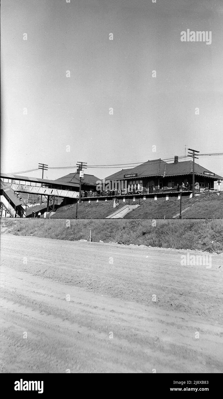 Sunnyside C.N.R. Stazione ca. 1957 Foto Stock