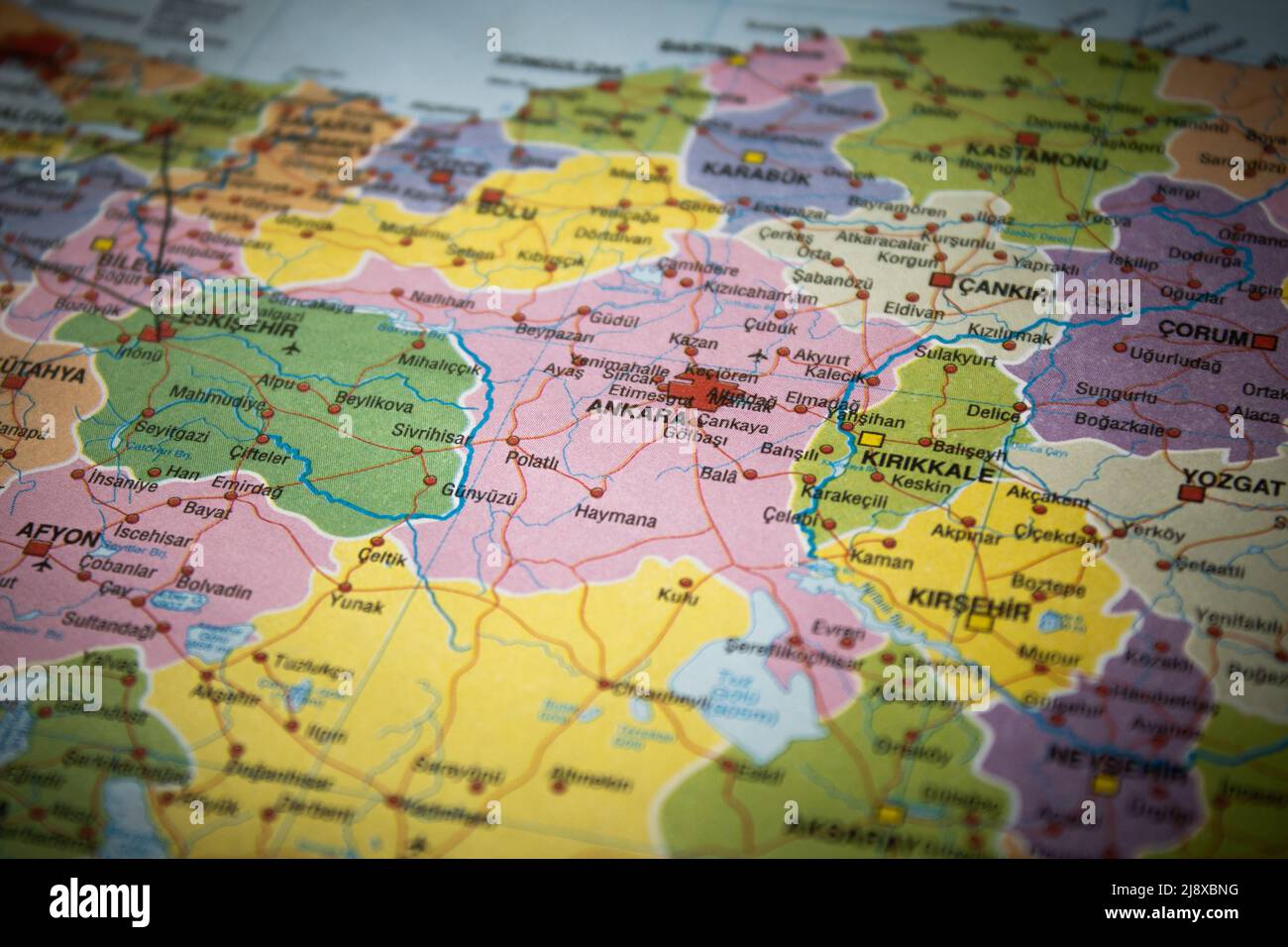 Focus su Ankara, la capitale della Turchia. Foto Stock