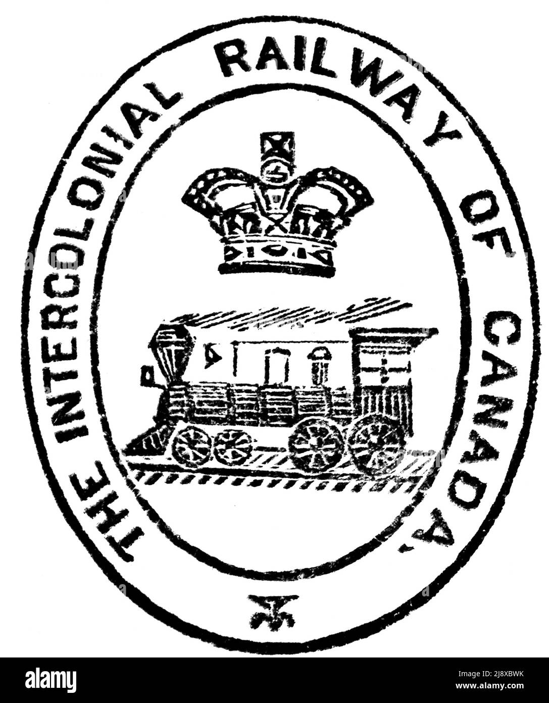 Emblema della Ferrovia Intercoloniale del Canada ca. Tra il 1850 e il 1885 Foto Stock