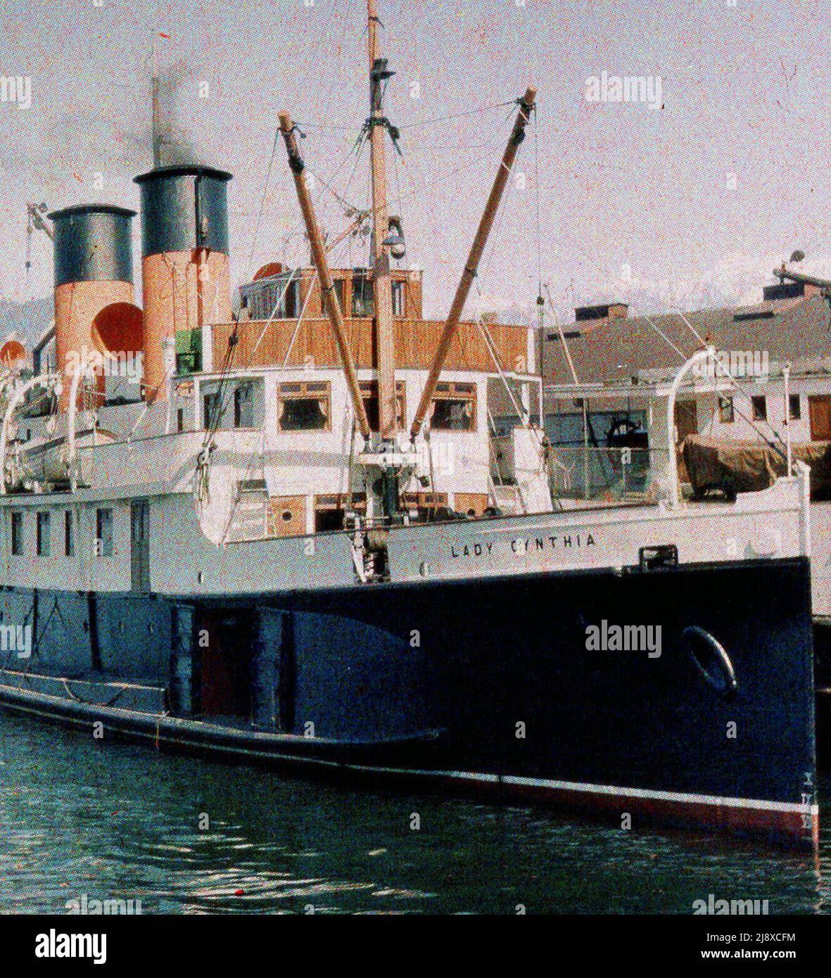 Lady Cynthia al molo Union Steamship di Vancouver. Questa nave passeggeri ha servito sulla costa della Columbia Britannica durante gli anni 1925 - 1956 ca. 1930 Foto Stock