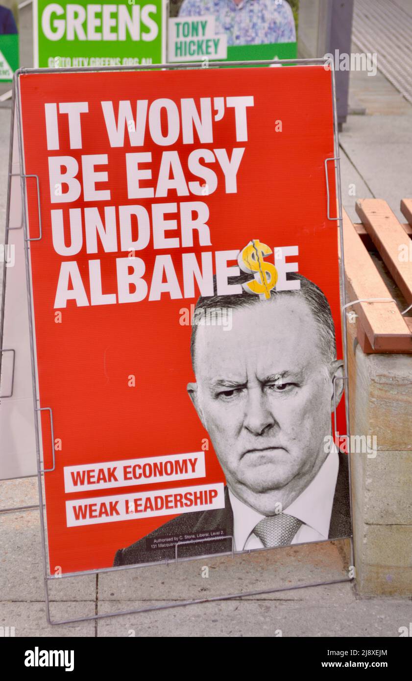 Un segnale di avvertimento contro Anthony Albanese come leader preferito nella politica australiana Foto Stock