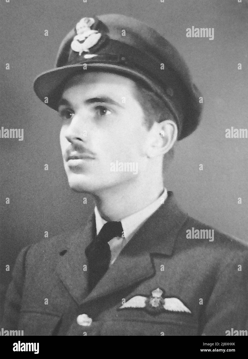 Foto ufficiale dell'Aeronautica militare Royal Canadian del pilota ufficiale John Gillespie Magee, Jr. CA. 1941 Foto Stock