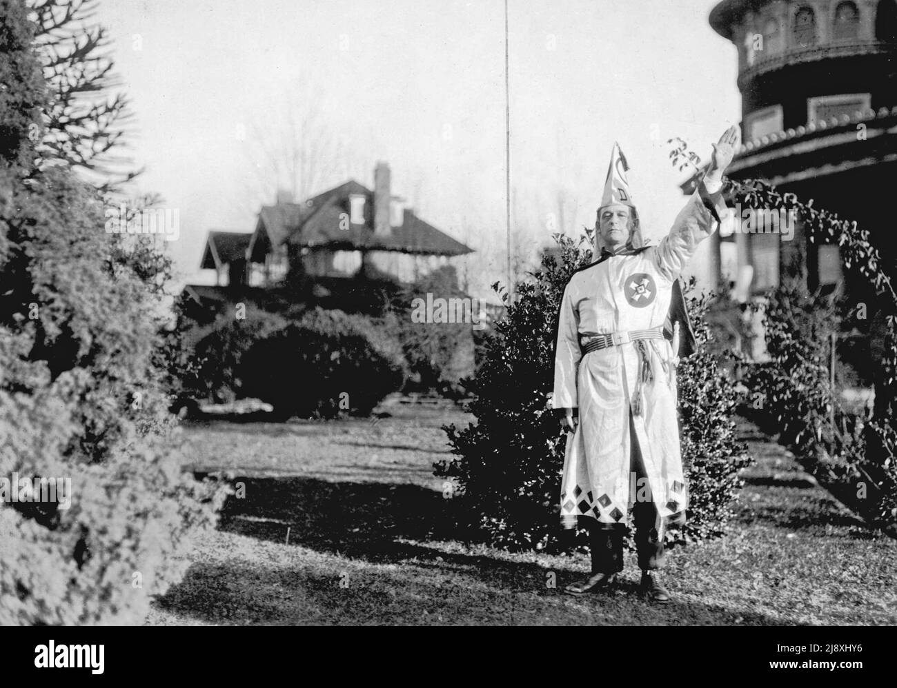 Klazik imperiale non identificato del Ku Klux Klan nel 1925 Foto Stock