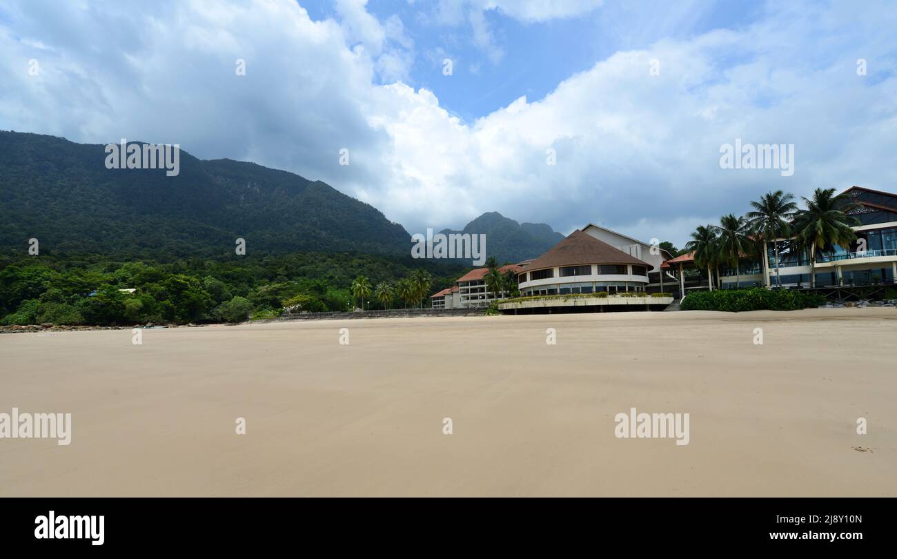 Spiaggia di Damai, Penisola di Santubong, Sarawak, Malesia. Foto Stock