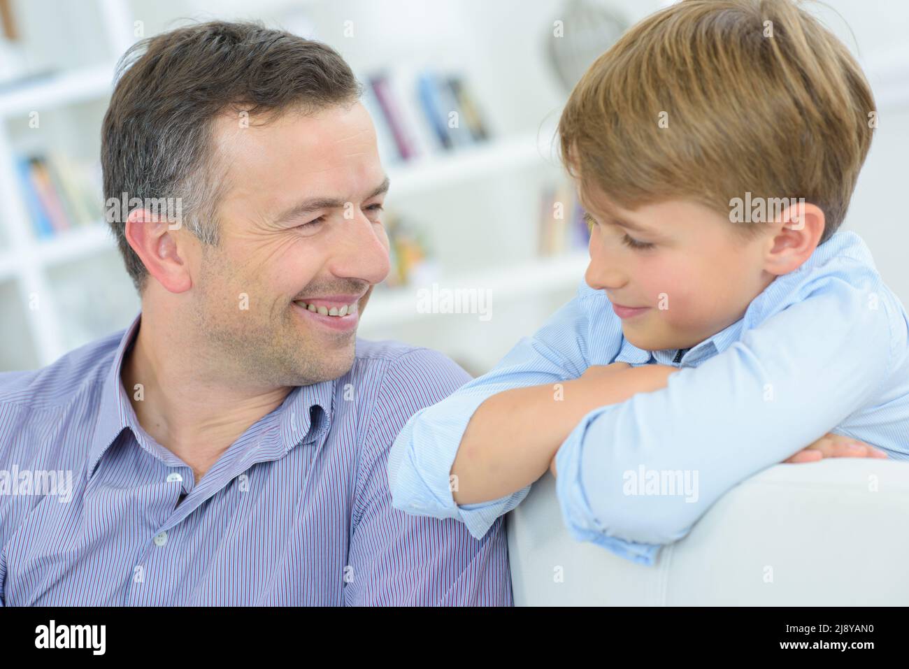 Ritratto di padre e figlio Foto Stock