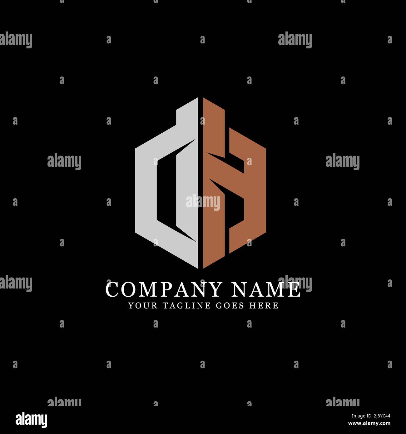 Letter DH Logo design vettoriale, ideale per il design del logo aziendale Illustrazione Vettoriale