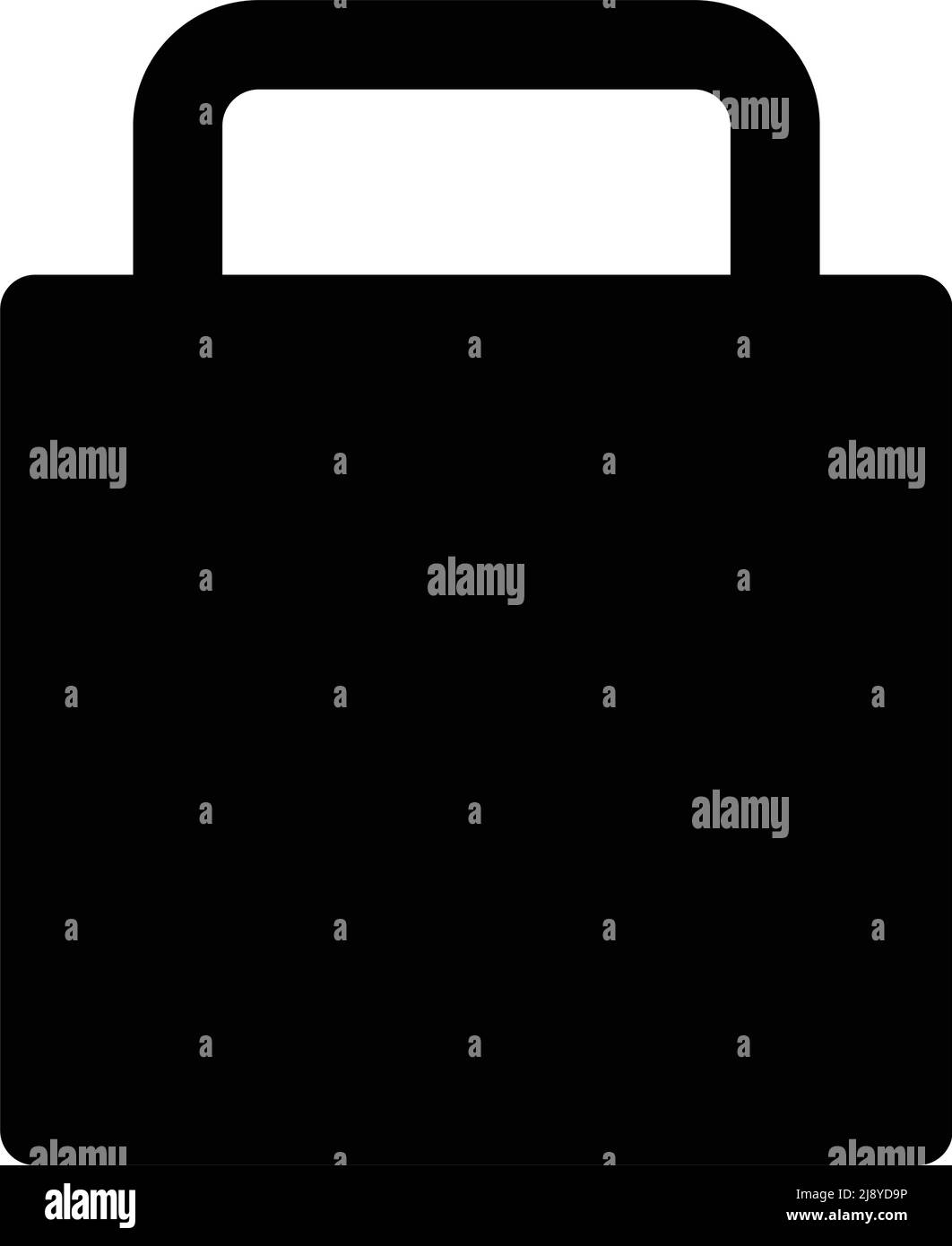 Icona Blocca silhouette. Vettore nero. Vettore modificabile. Illustrazione Vettoriale