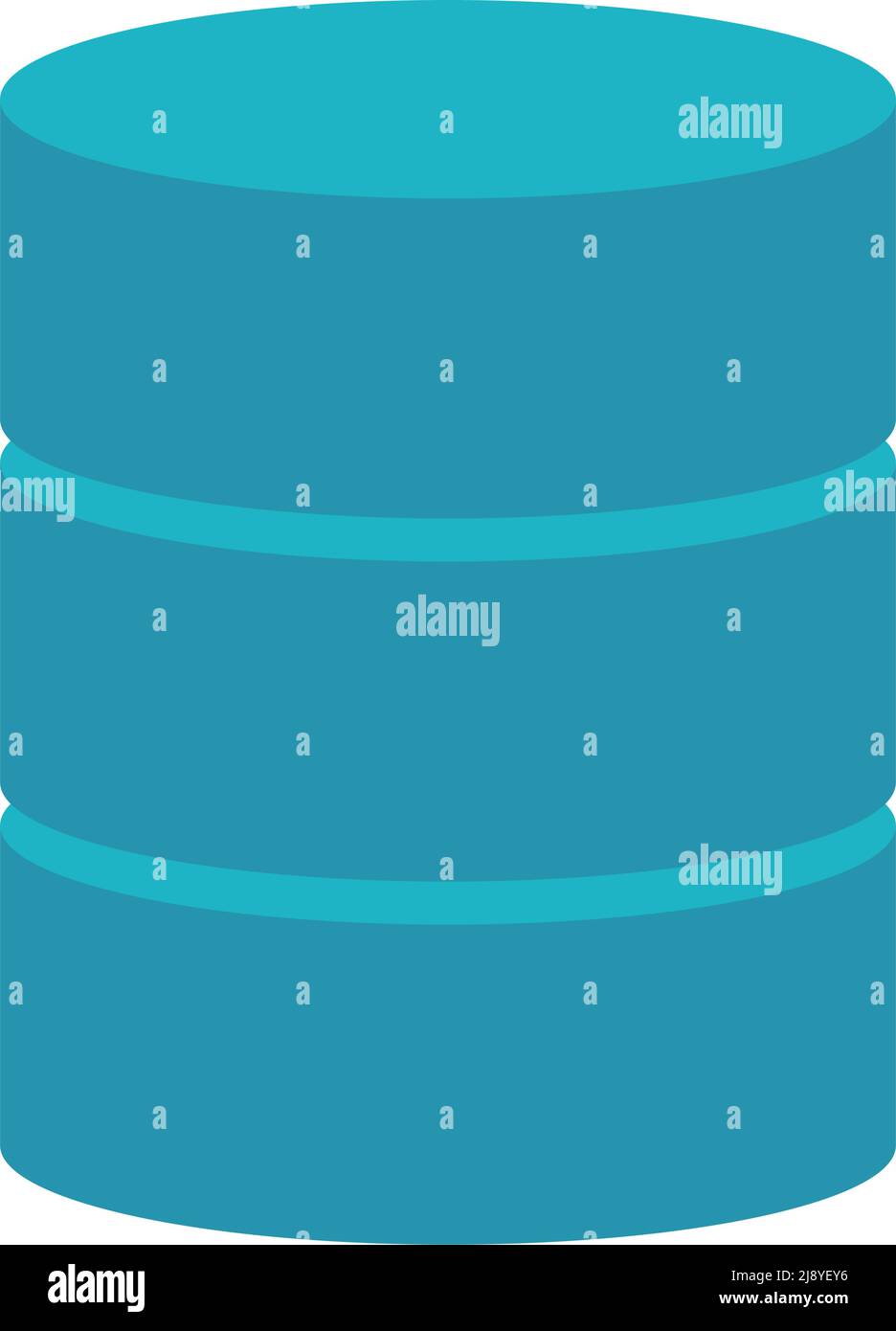 Icona blu del database. Vettore del server database. Vettore modificabile. Illustrazione Vettoriale
