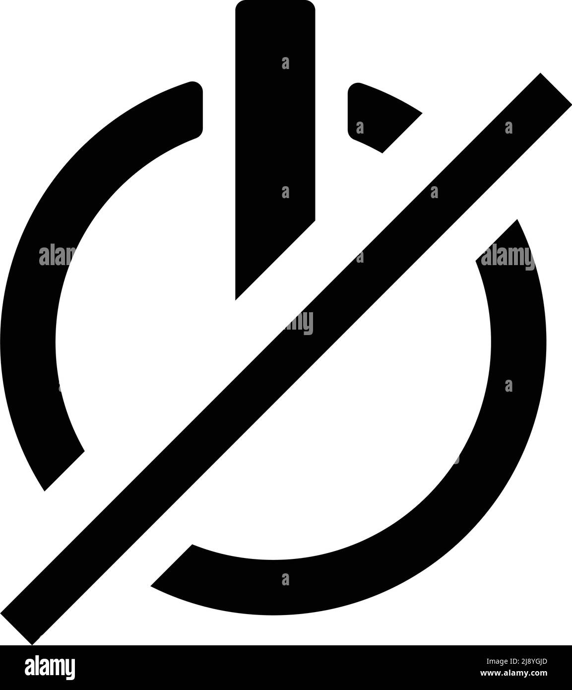 Semplice pulsante di spegnimento. Vettore modificabile. Illustrazione Vettoriale