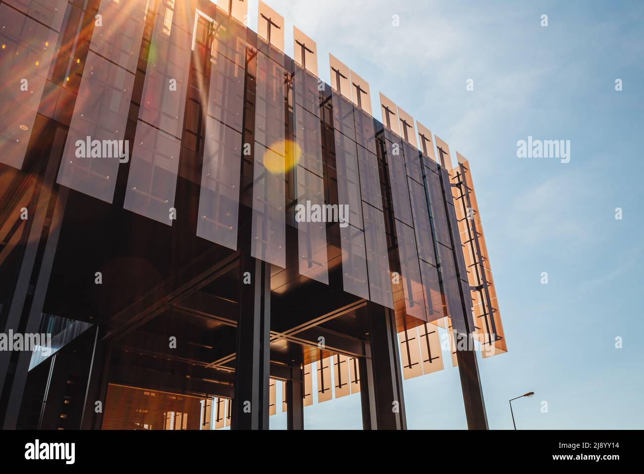 LUSSEMBURGO, MAGGIO 2022: Gli edifici della Corte di giustizia della Comunità europea nel distretto di Place de l'Europe Kirchberg Foto Stock