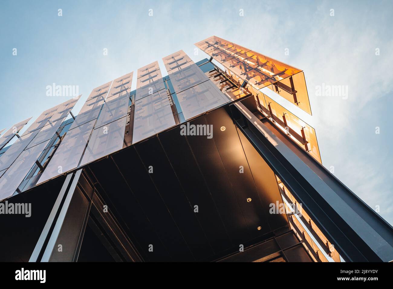 LUSSEMBURGO, MAGGIO 2022: Gli edifici della Corte di giustizia della Comunità europea nel distretto di Place de l'Europe Kirchberg Foto Stock